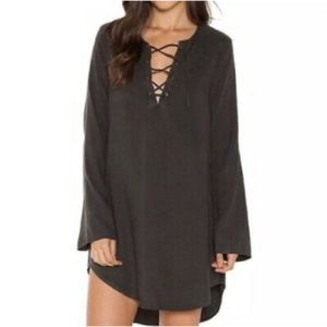 ANTHROPOLGIE | Cloth & stone lace up tunic size medium